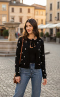 Dex Embellished Tie-Front Cardigan