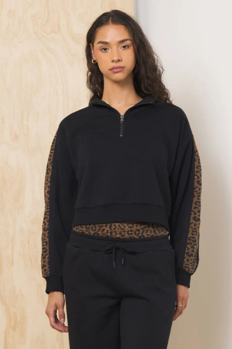 Heavy Surfwash Quarter Zip w/ Printed Insert