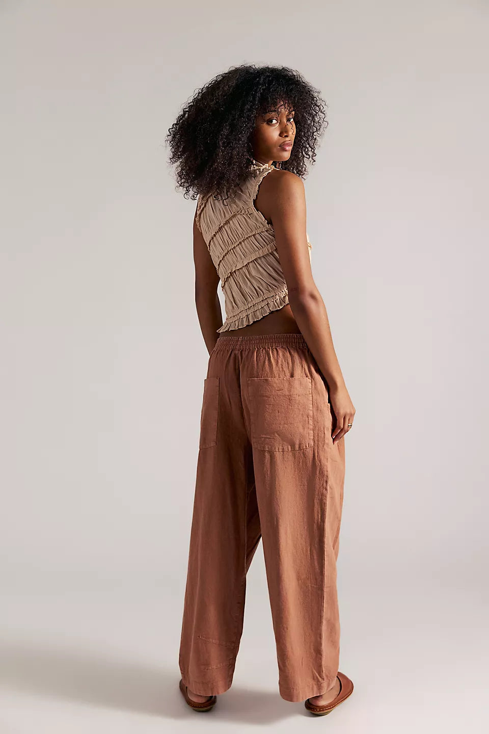 Free People Chambers Laid Pull On Pants