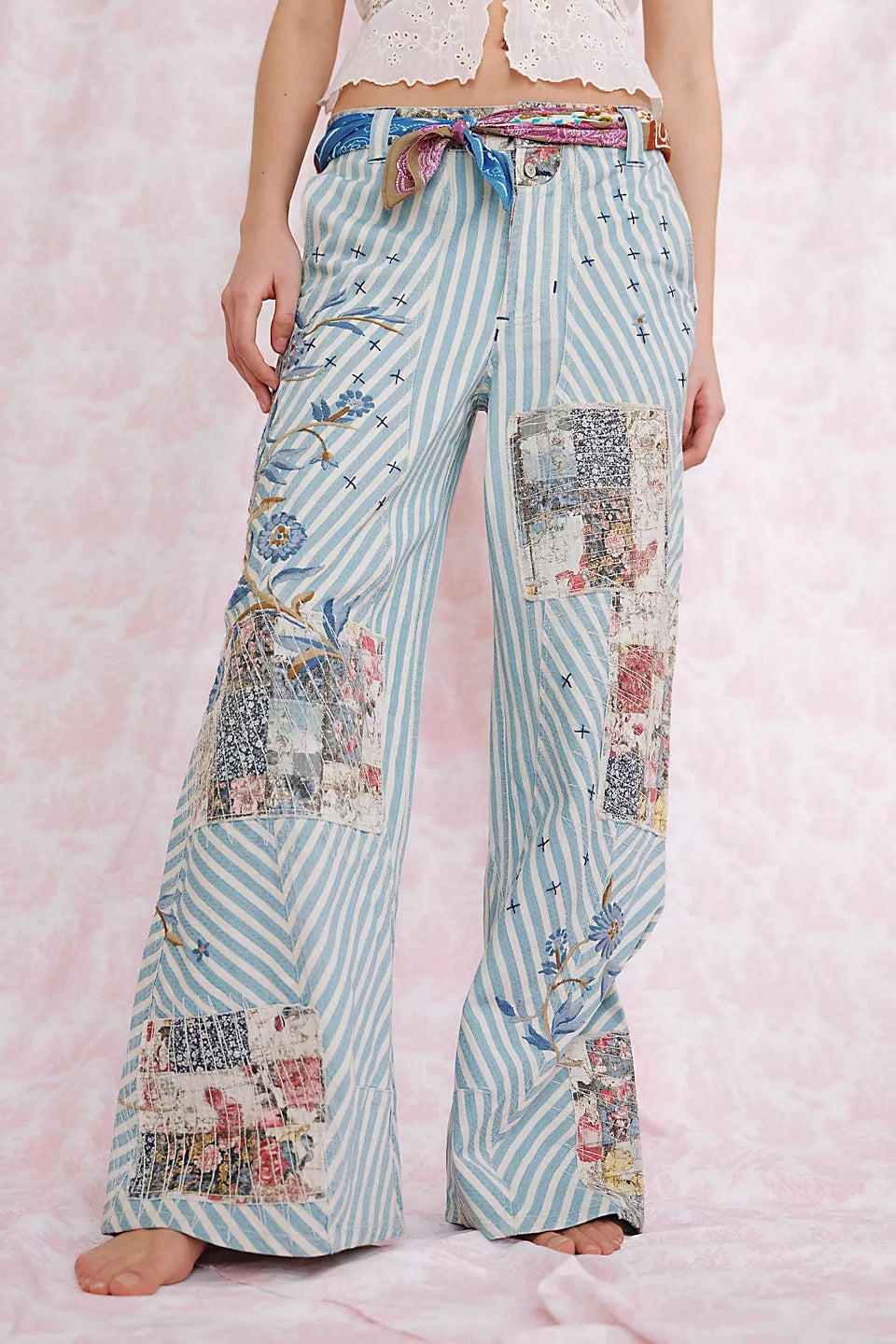 Free People Runyon Patched Pants
