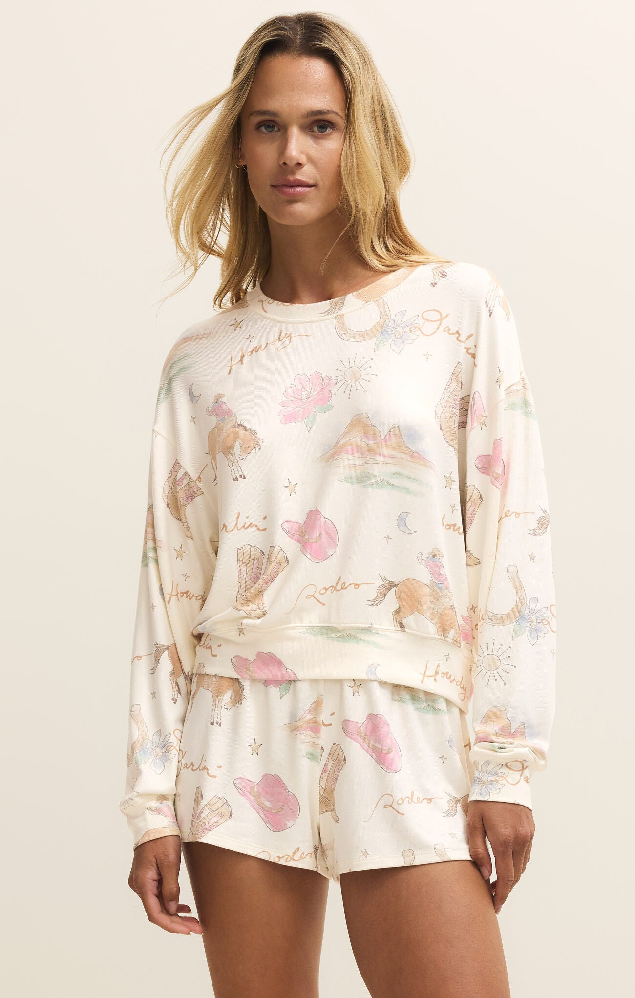 Z Supply Desert Rose Long Sleeve Top
