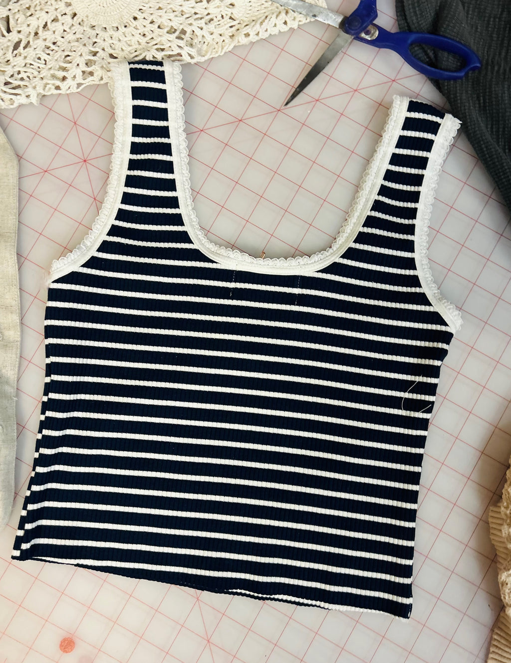 OOAK Vintage Bandana Stripe Rebel Tank