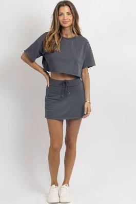Nora Crop Tshirt and Skort SEt