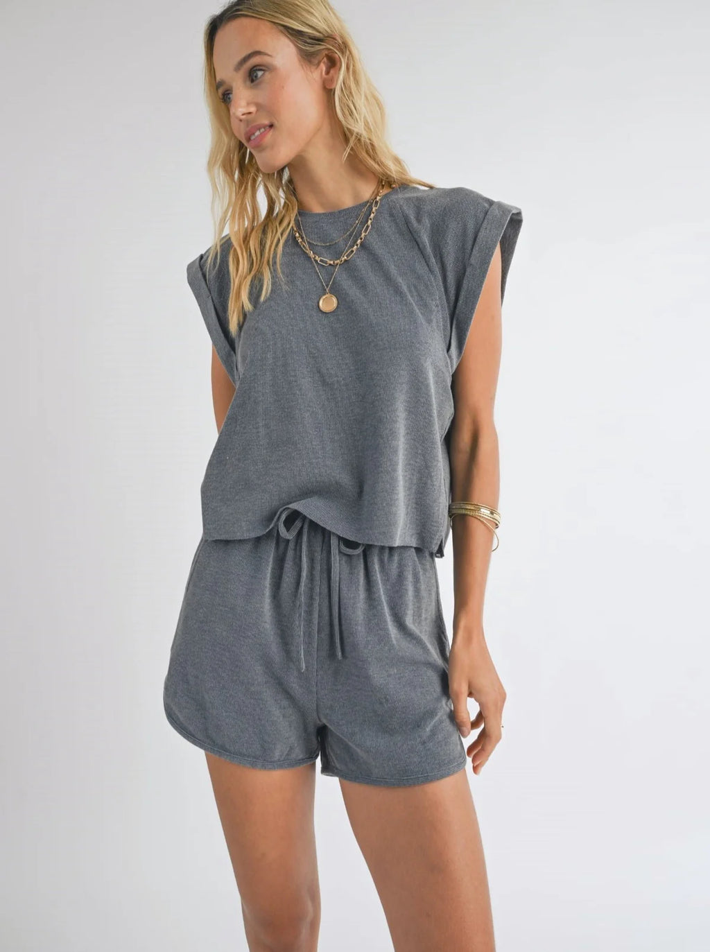 Sadie & Sage Sightseeing Cuff Sleeve Top