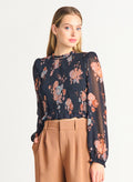 Dex Juliette Smocked Bodice Woven Top