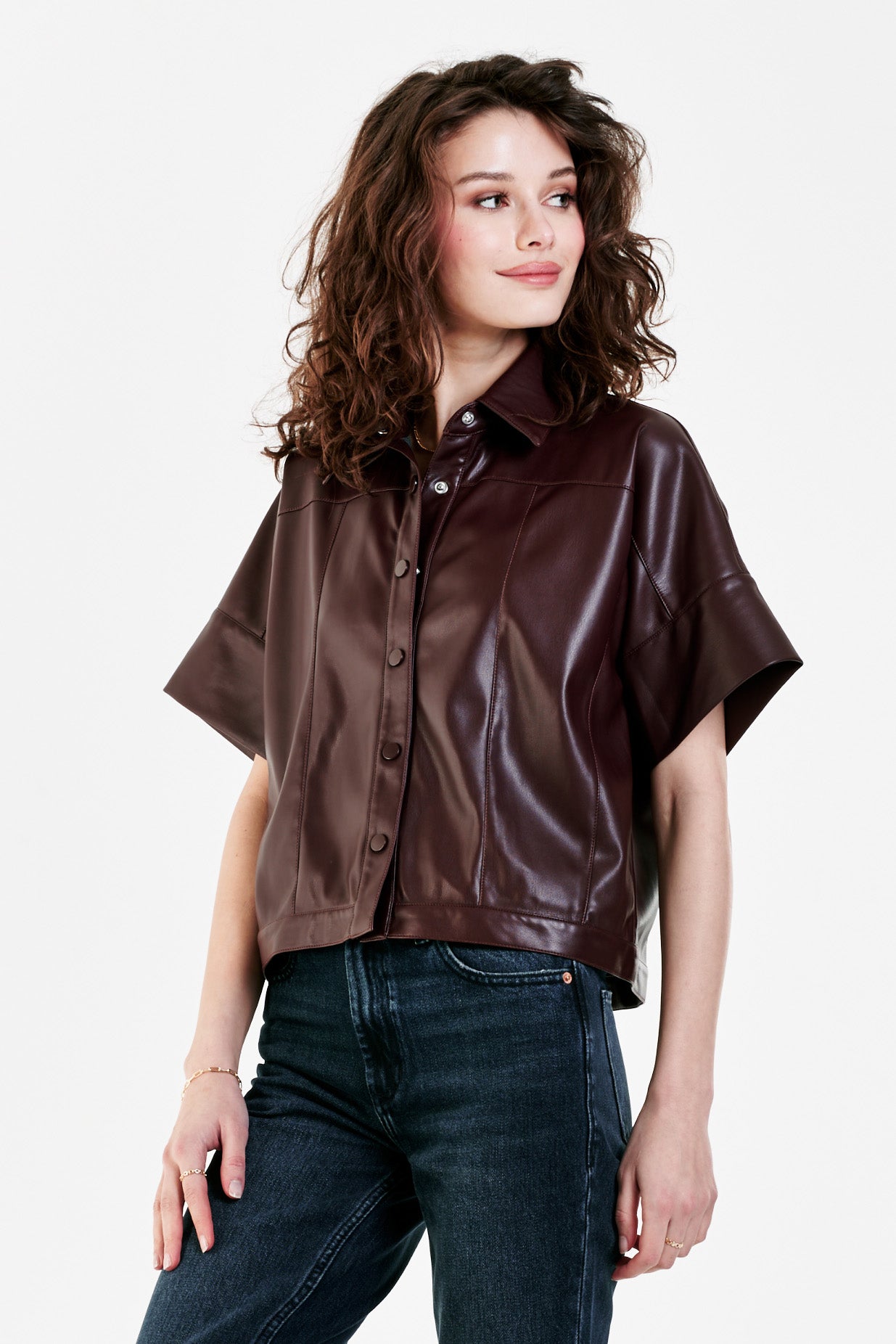Dear John Bess Button Down Short Sleeve Top