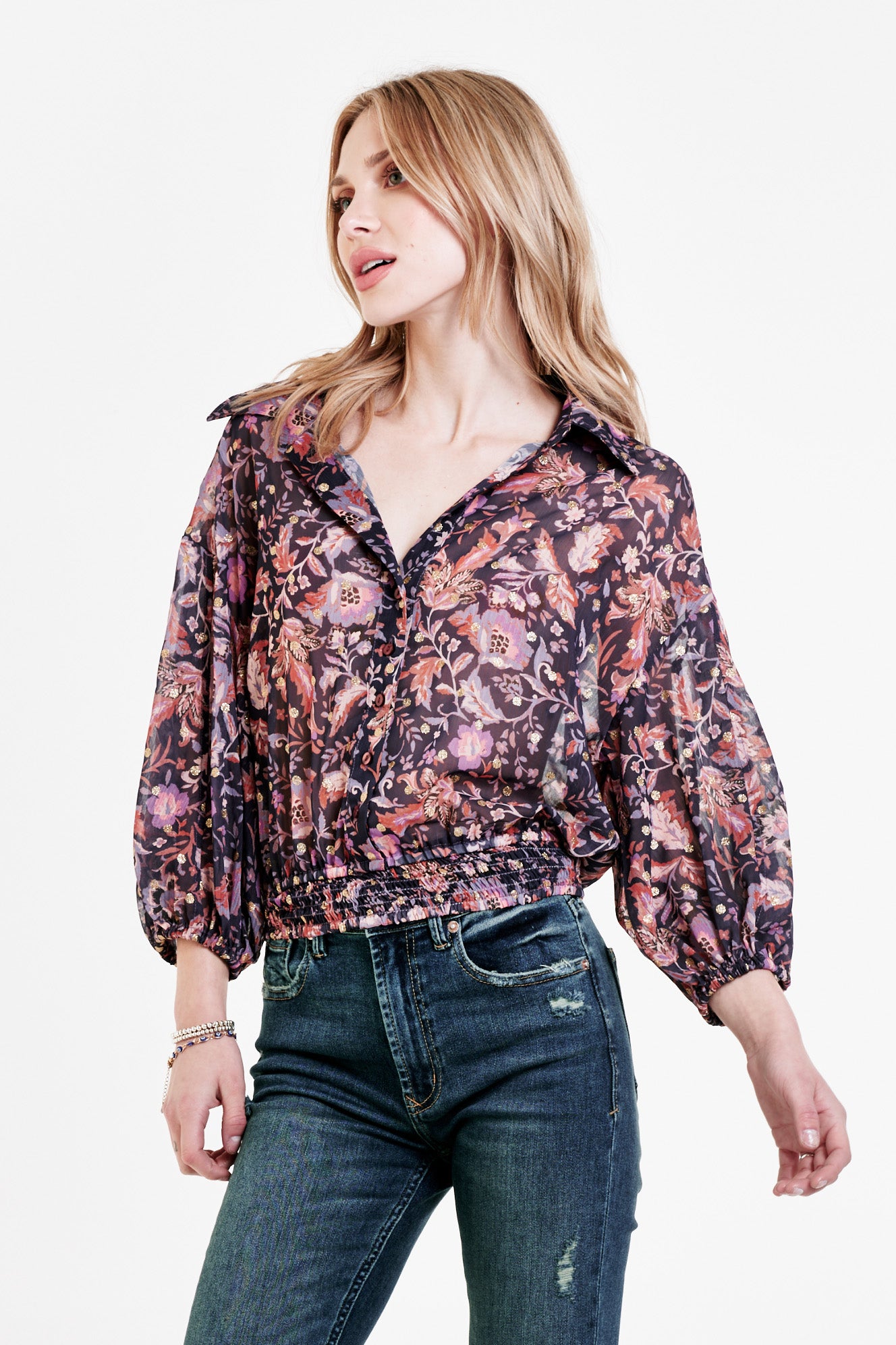 Dear John Xion Collared Top