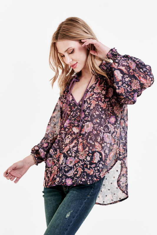 Dear John Mona Front Tie Blouse
