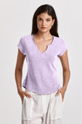 Dear John Anaya Notch Neck Slub Tee