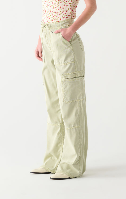 Dex Minty High Waisted Wide Leg Cargo Pant