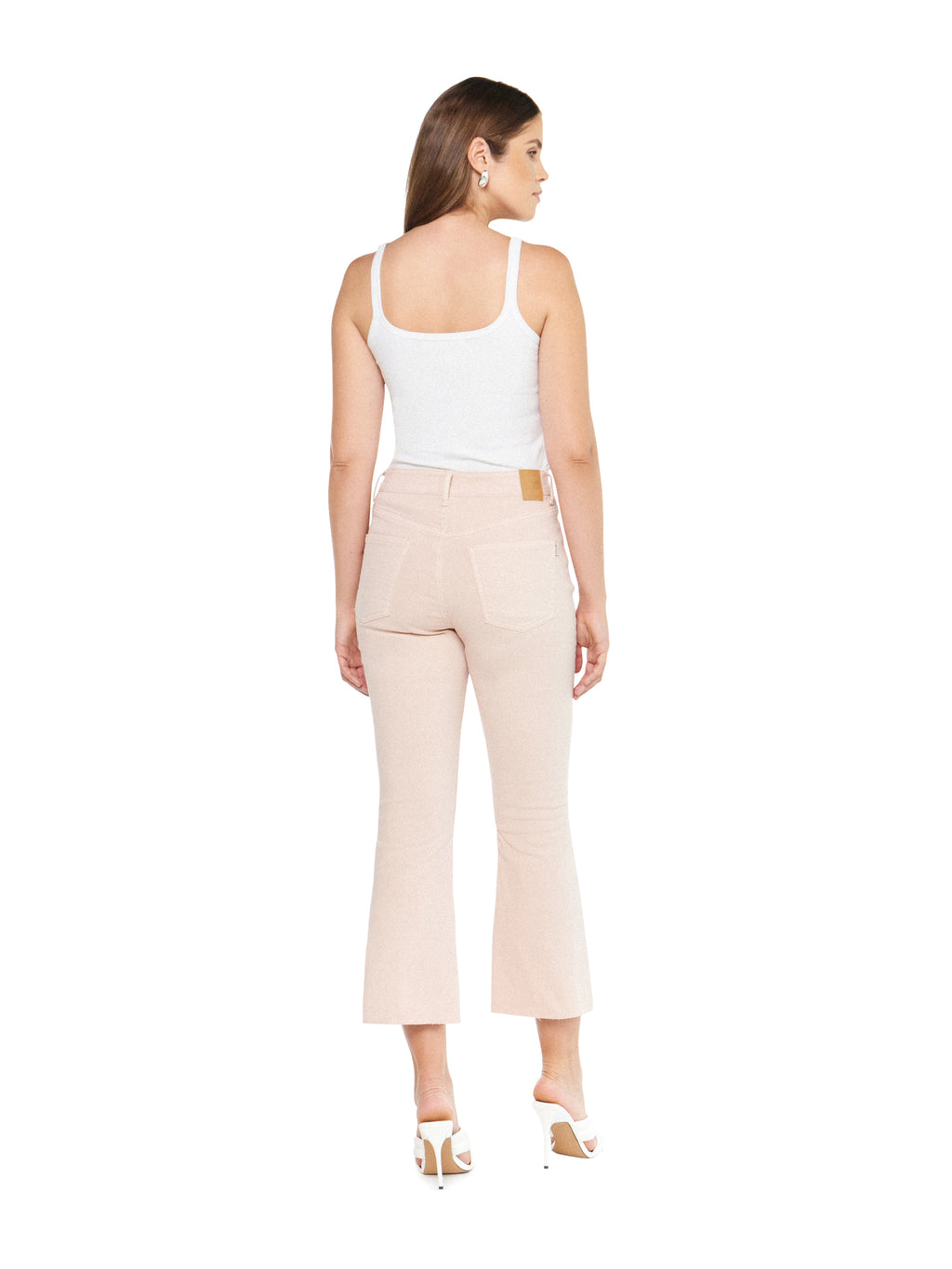 Articles of Society Linden Rose Quartz High Rise Cropped Flare