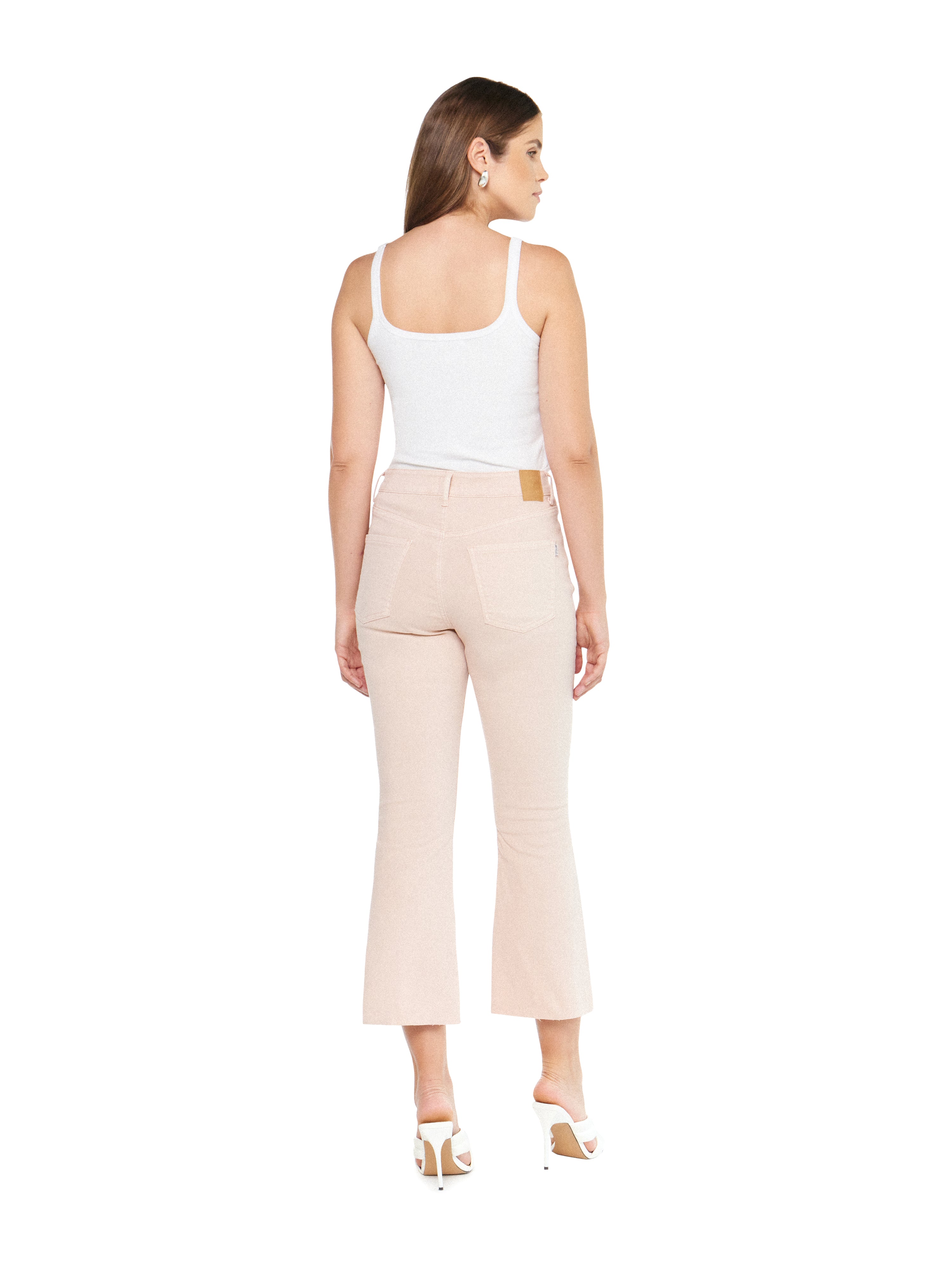 Articles of Society Linden Rose Quartz High Rise Cropped Flare