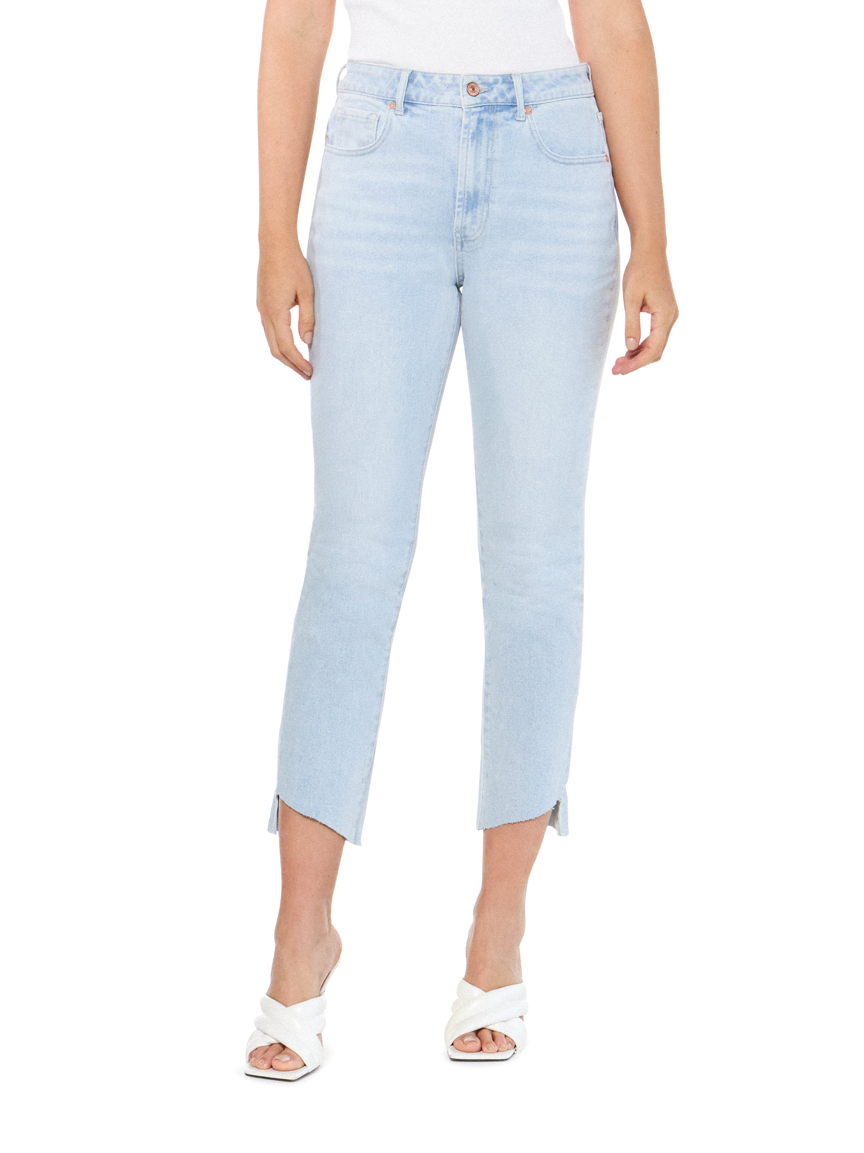 Articles of Society Jones Cropped Cloud Blue Mid Rise Slim