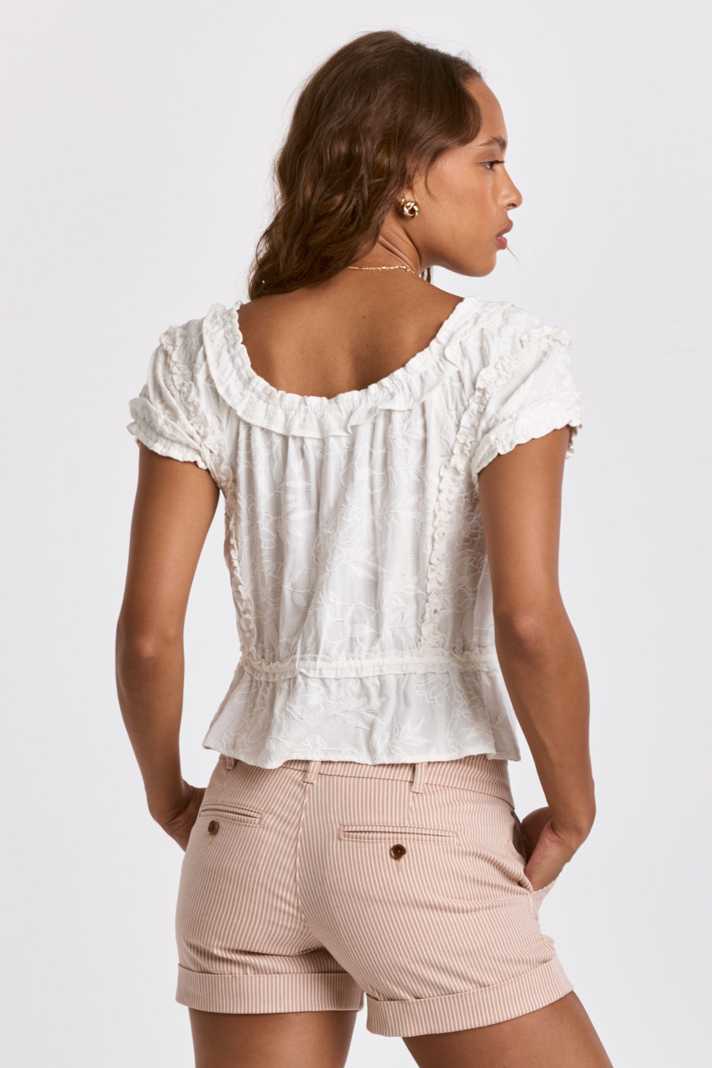 Dear John Fabiola Smocked Sleeve Top