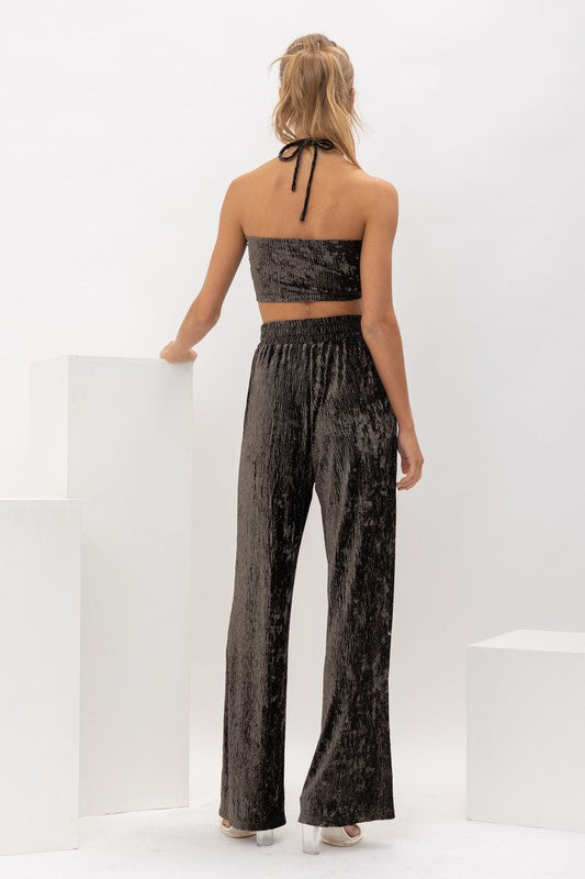 Lillee Velvet Wide Leg Pant
