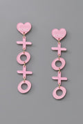 XOXO Valentine's Acetate Earring