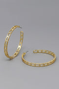 Linked Chain Metal Hoop Earring