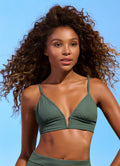 Maaji Crocodile Green Parade Triangle Bikini Top