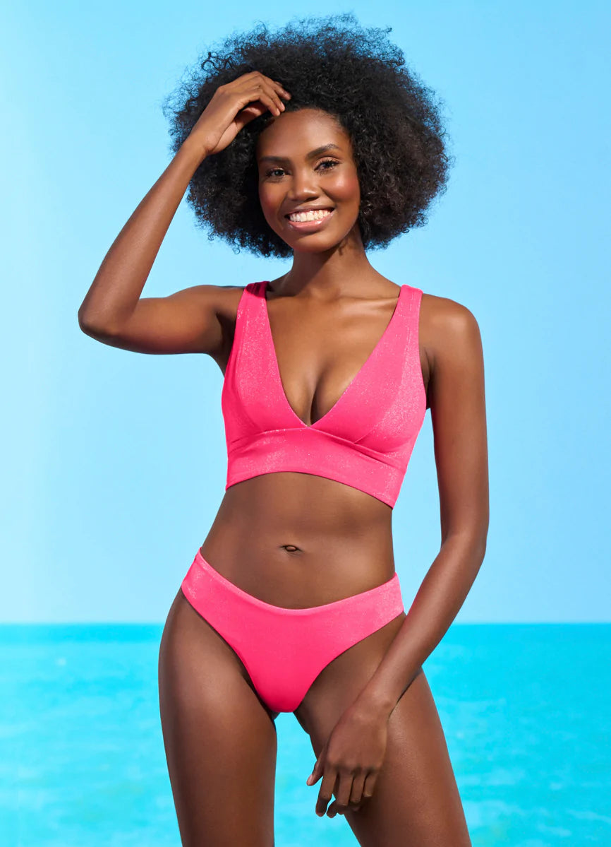 Maaji Hot Fushia Journey Double V Bikini Bottom