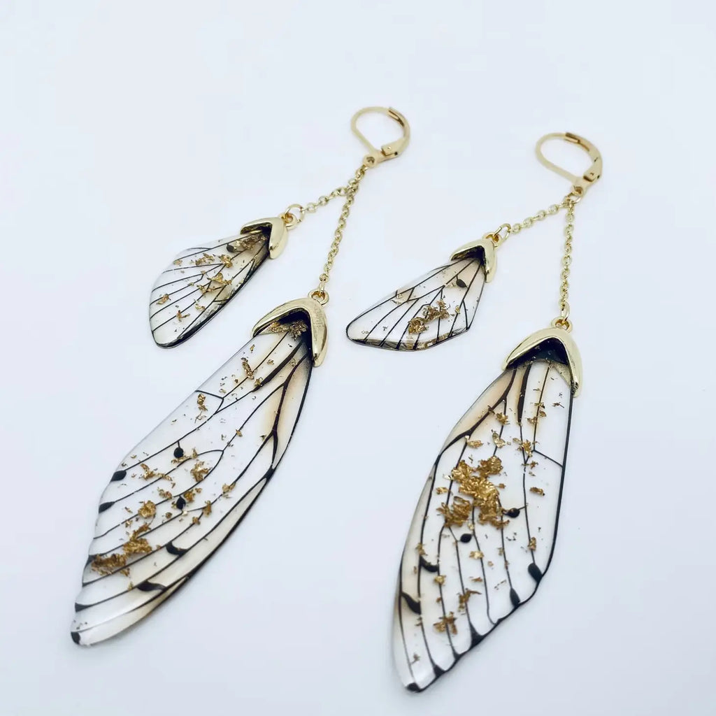 Gradient Color Cicada Wing Earring