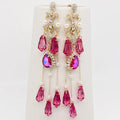 Long Pendant Tassel Rhinestone Earring