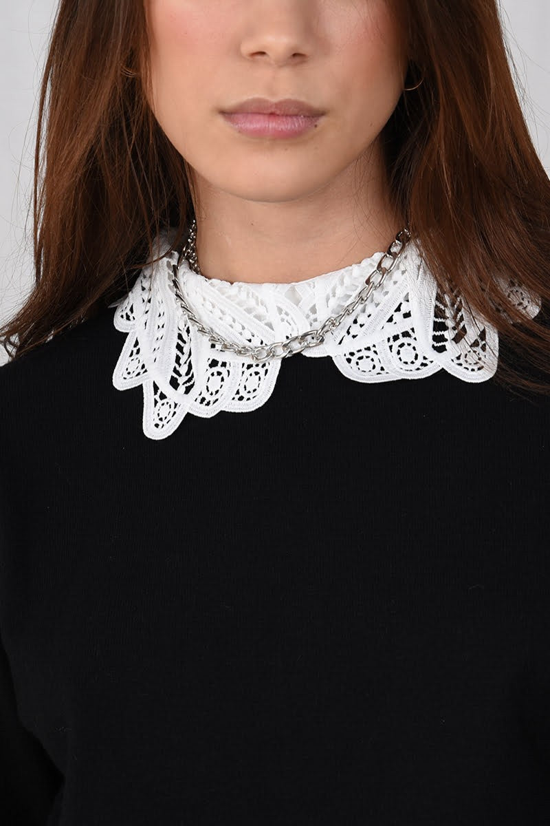 Molly Bracken Lace Peter Pan Collar Sweater
