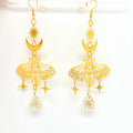 Moth Star Moon Resin Crystal Earring