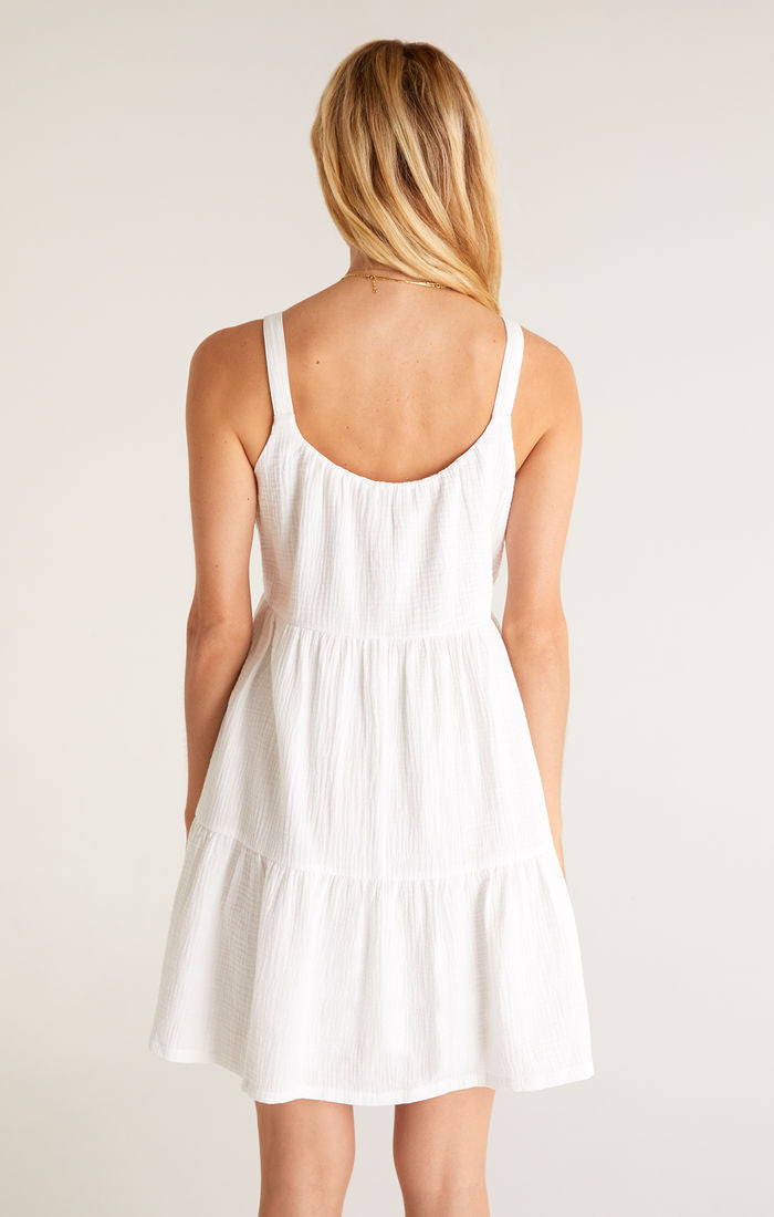 Z Supply Danny Gauze White Mini Dress