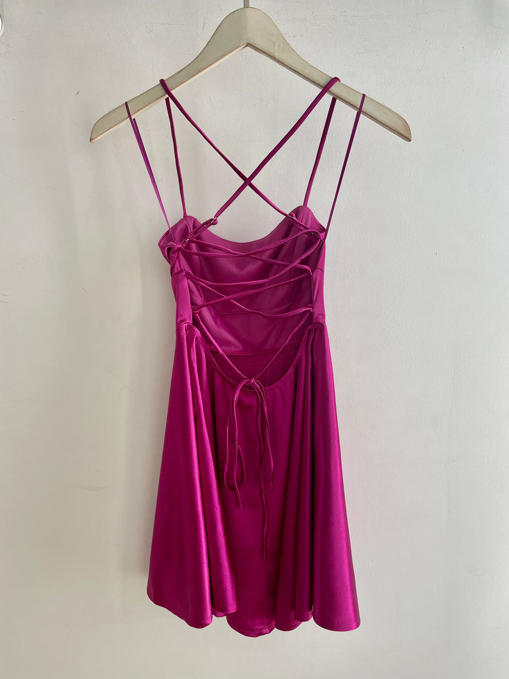 Emma Lace Up Skater Strappy Dress