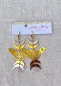 Moon Hollow Moth Pendant Earring