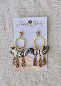 Morandi 3 Drop Marble Pattern Polymer Clay Earring