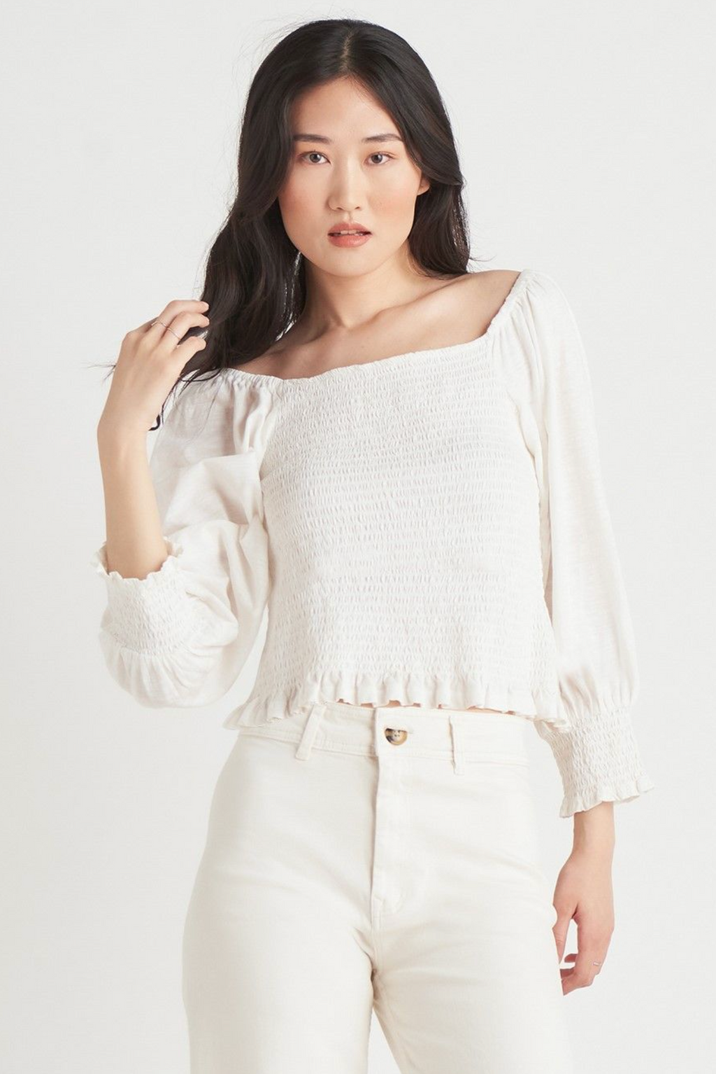 Dex Square Neck Smock Blouse