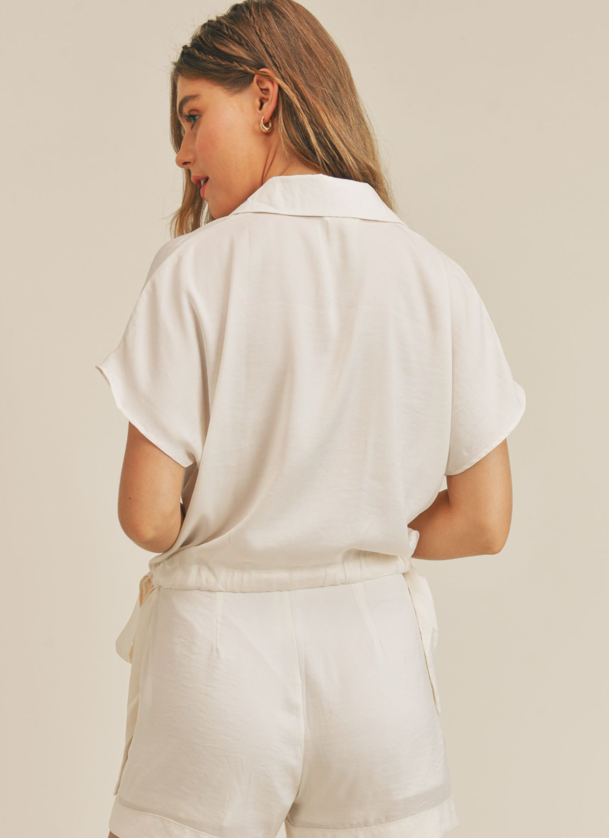 Sadie & Sage Friendly Face Side Tie Top