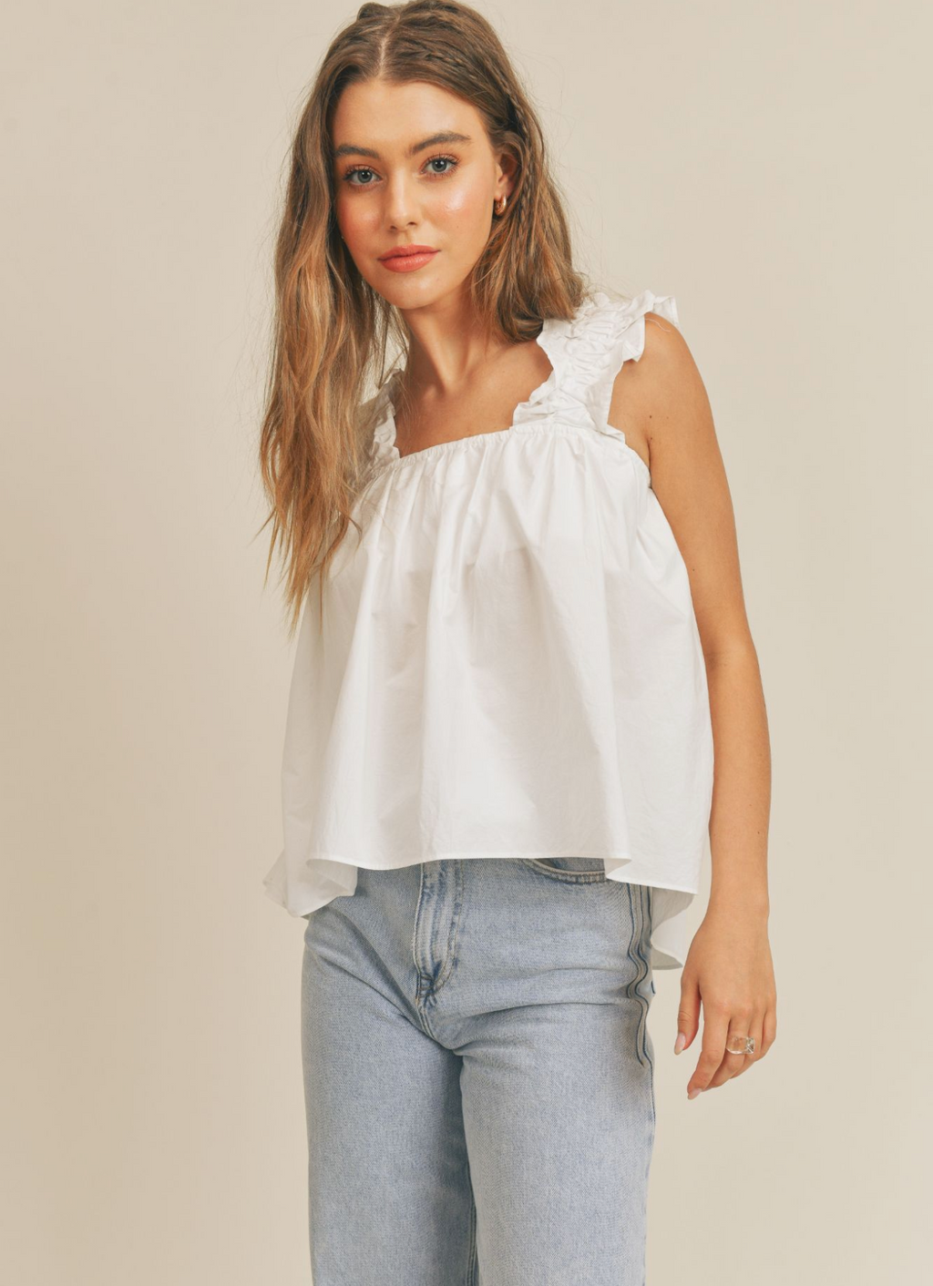Sadie & Sage Hopeful Day Scrunchie Strap Top