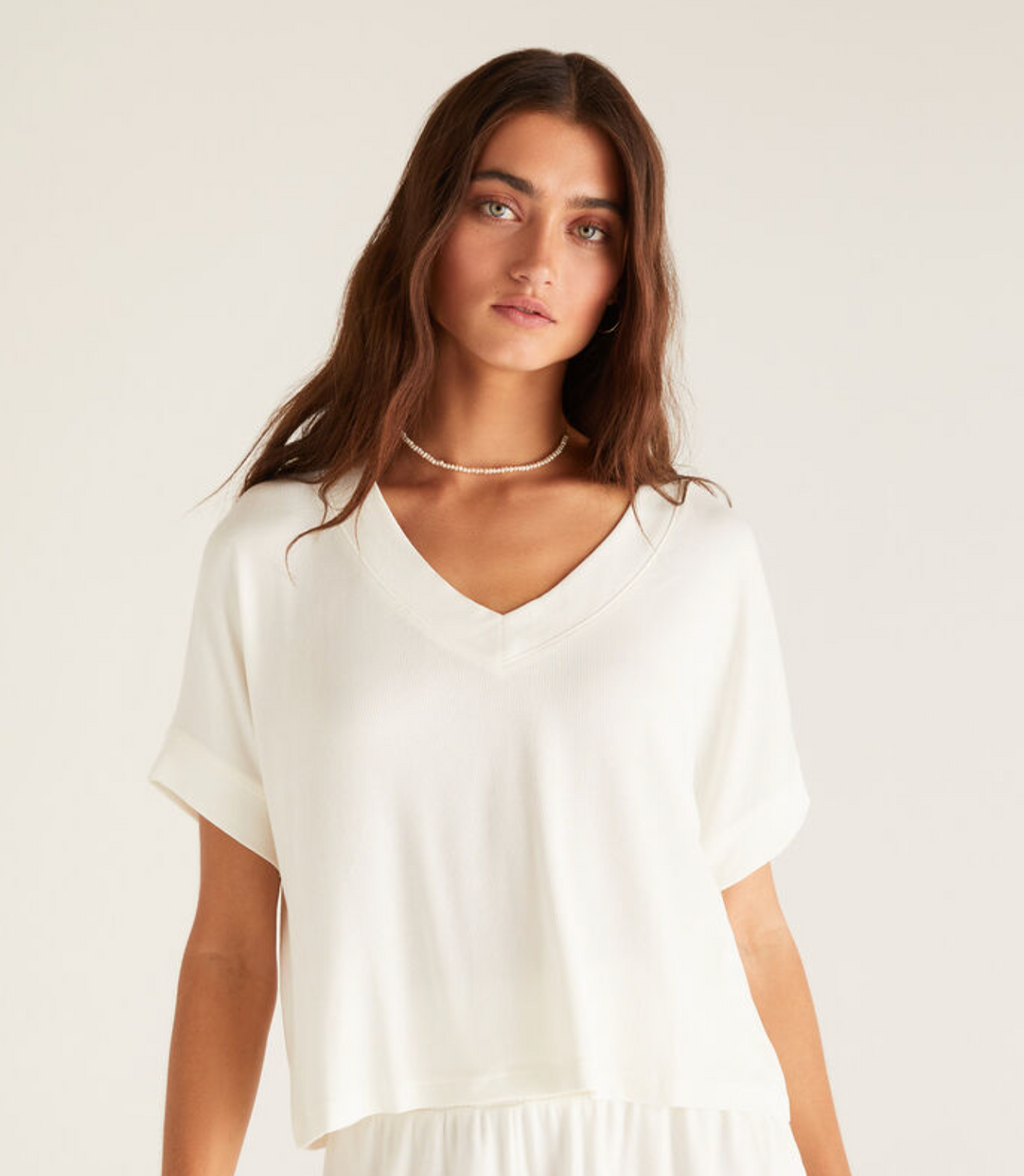 Z Supply Harper Rib V-Neck Top