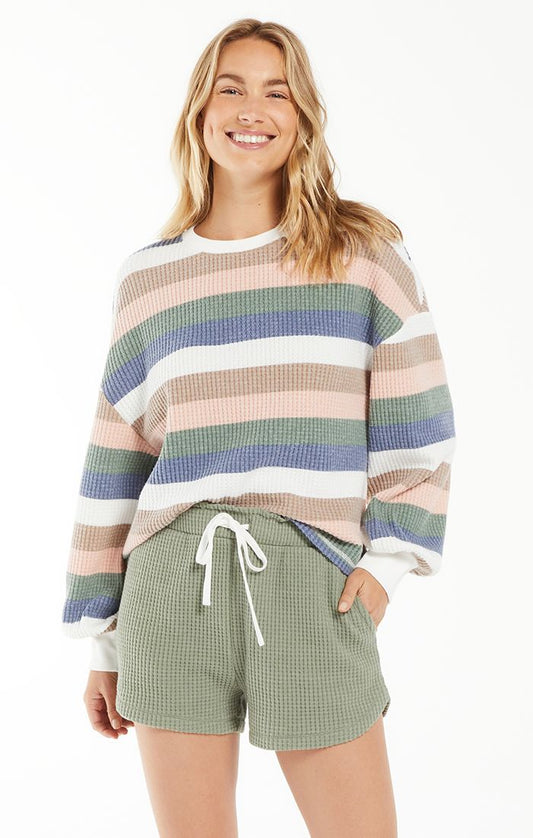 Z Supply Sedona Stripe Waffle Top