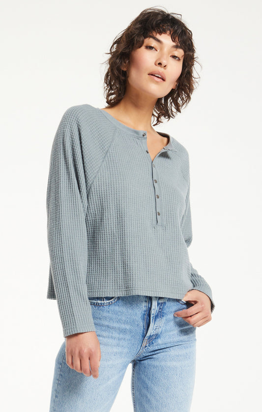 Z Supply Devon Brushed Waffle Henley Top