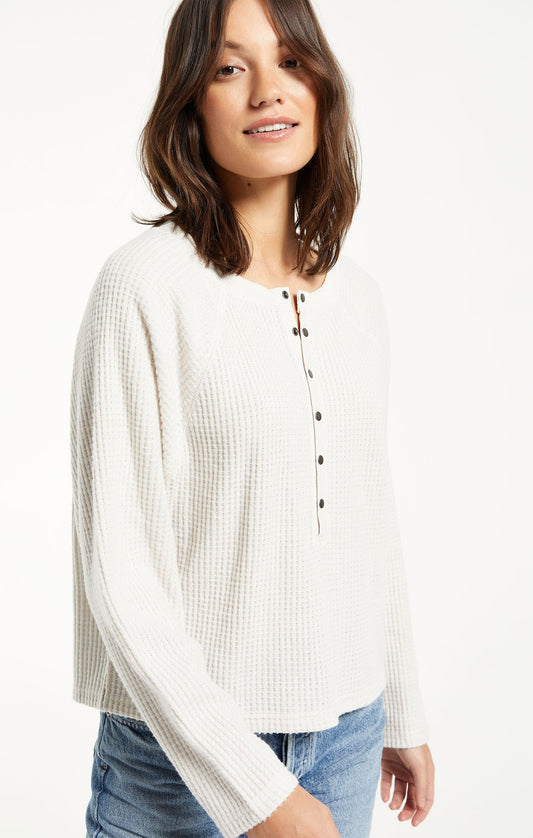 Z Supply Devon Brushed Waffle Henley Top