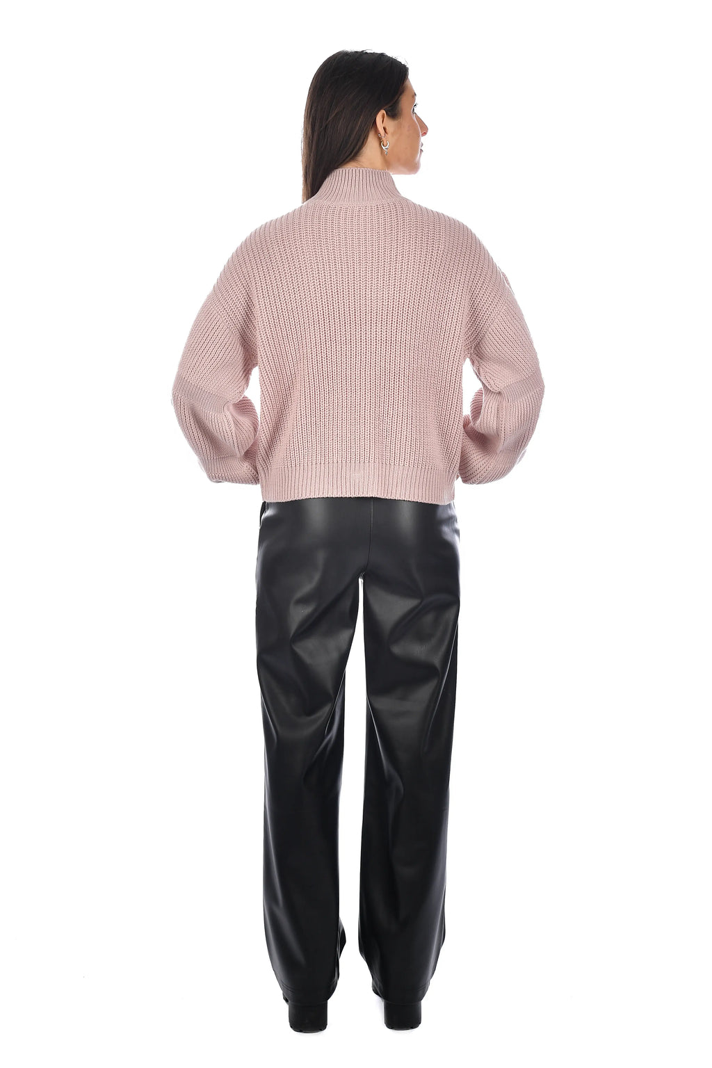 RDI Krystle Ruched Sleeve Mock Pullover