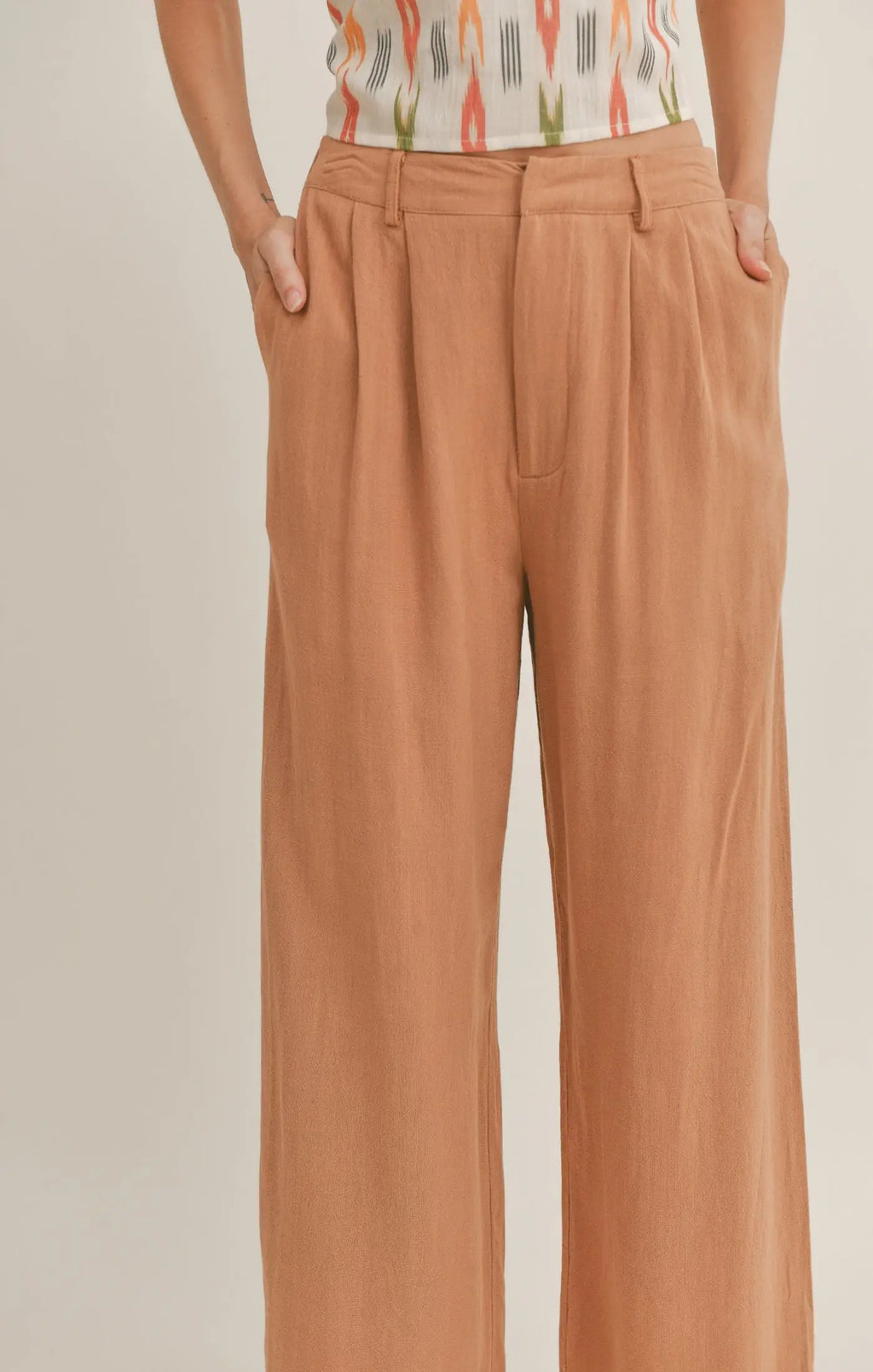 Sadie & Sage Out West Linen Pant