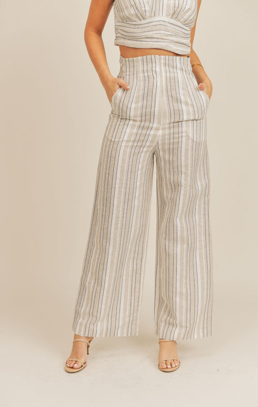Sage The Label Falling Deep Stripe Wide Pant