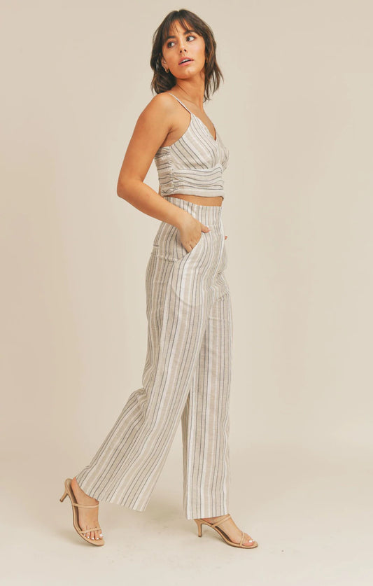 Sage The Label Falling Deep Stripe Wide Pant