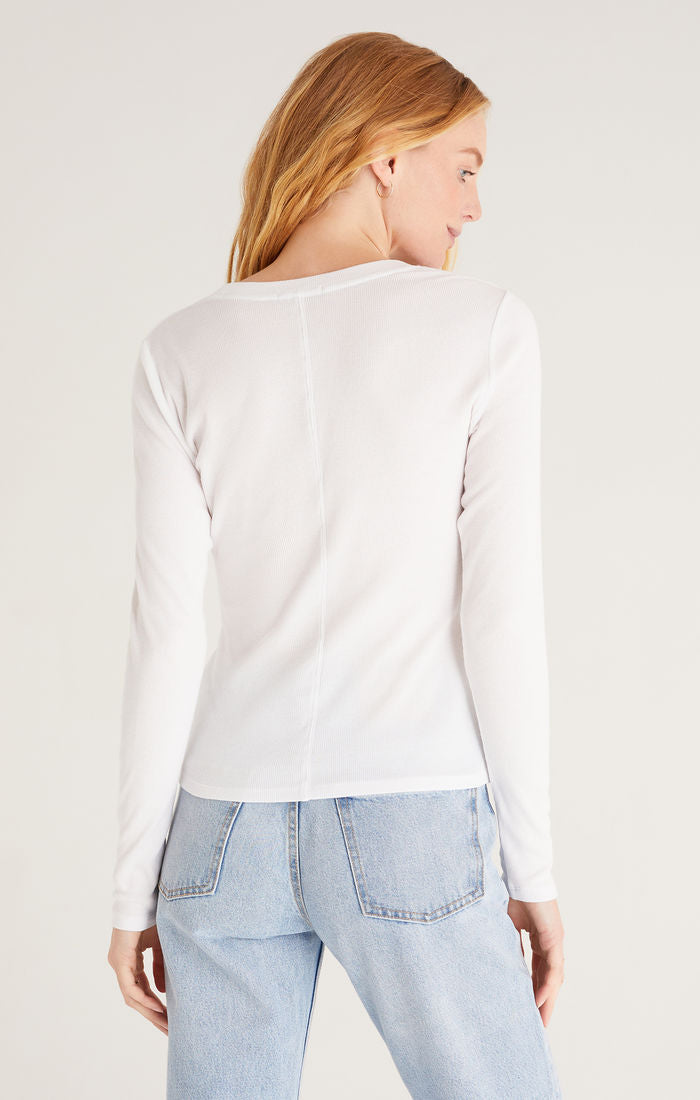 Z Supply Sirena Rib Long Sleeve Tee